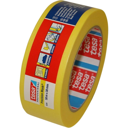 Fita Adesiva Tesa Precision Mask 4334 50x38mm Amarelo