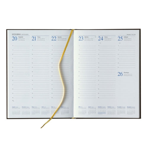 Agenda 2026 Semanal Secretária Papiro Madrid A24 17x24cm Preto