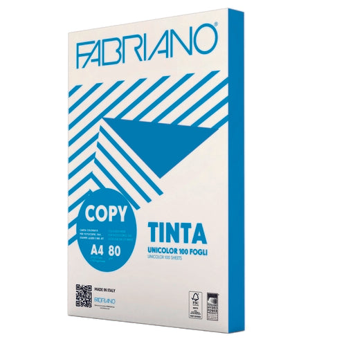 PACK 100 FOLHAS PAPEL COR A4 80GR COPY TINTA INTENSO AZUL