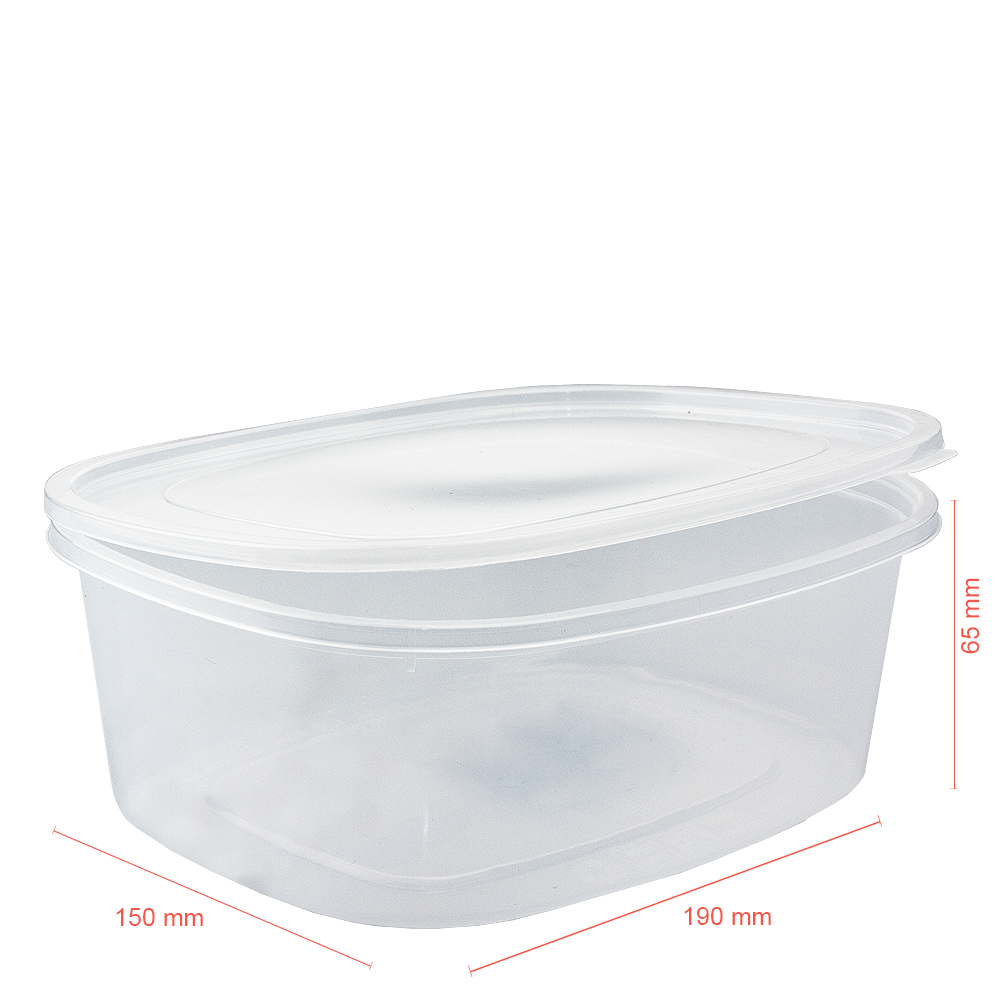 EMBALAGEM PP RÍGIDO 1L (1000ML) COM TAMPA INCORPORADA