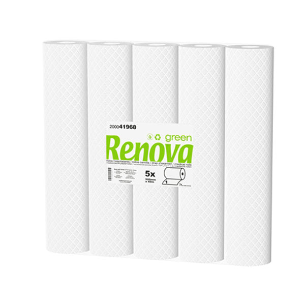 ROLO PAPEL MARQUESA 50CMX60MT 1 FOLHA BRANCO RENOVA GREEN