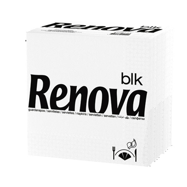 MAÇO GUARDANAPOS 39X39CM 2 FOLHAS BRANCO BLK TIPO G75