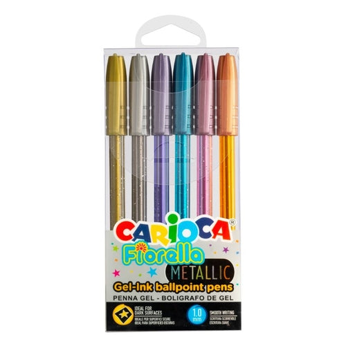 Esferográfica Carioca Fiorella Metallic - 6 Unidades
