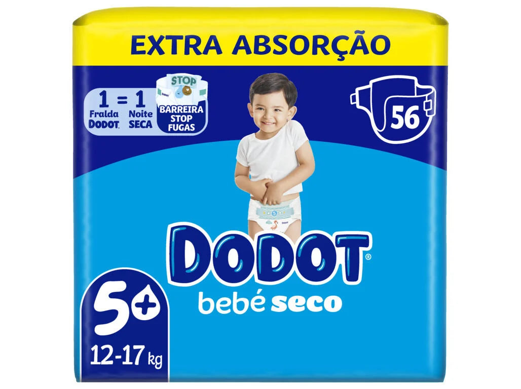 Fraldas Dodot Bebé Seco T5 - 56un.