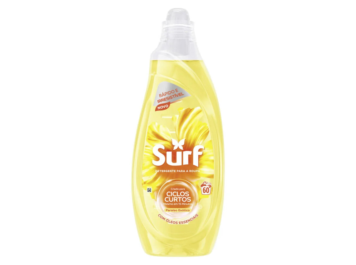 Detergente Roupa Ciclos Curtos Surf Paraíso Exóticos 60d