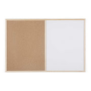 Whiteboard + Korktafel 60X90cm beidseitig mit Holzrahmen