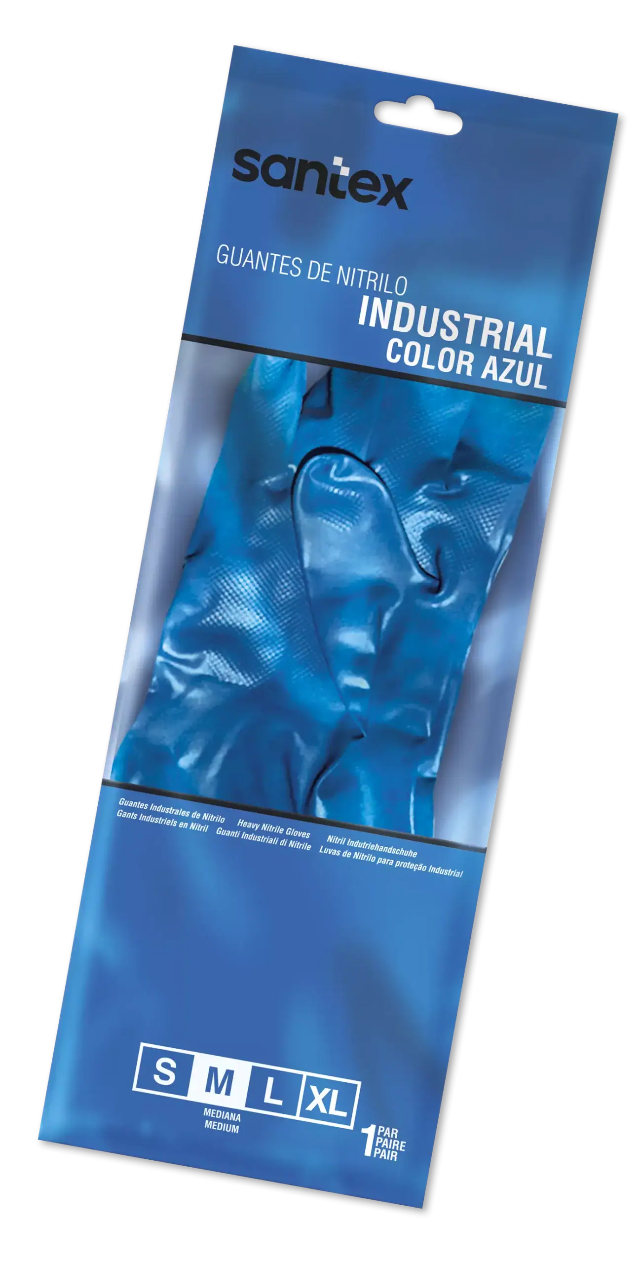 LUVAS INDUSTRIAIS DE NITRILO AZUL ACETINADO GR12