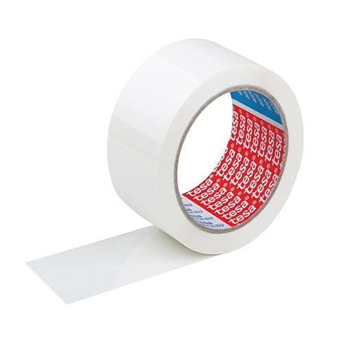 Fita Adesiva Tesa 66m x 50mm PP Acrílica Branca para Embalagem