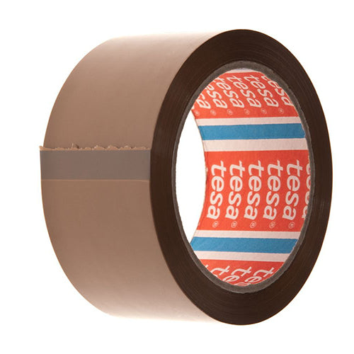 Fita Adesiva Tesa 66m x 50mm PP Acrílica Castanha para Embalagem