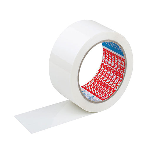 Fita Adesiva Tesa 66m x 50mm PVC Branca para Embalagem
