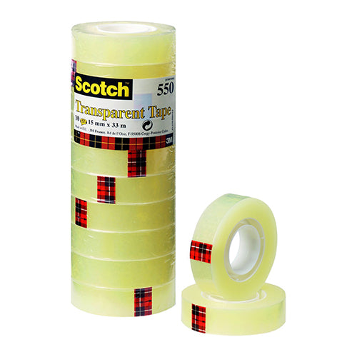 Fita Adesiva 3M 33m x 15mm Transparente Individual Mod.550