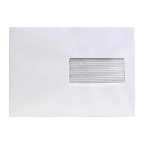 Envelope C5 162x229mm com Janela Branco 90gr Pala Adesiva - 500 Unidades