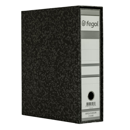 PASTA DE ARQUIVO COM CAIXA FEGOL A4 L80 FIBRA NUVEM