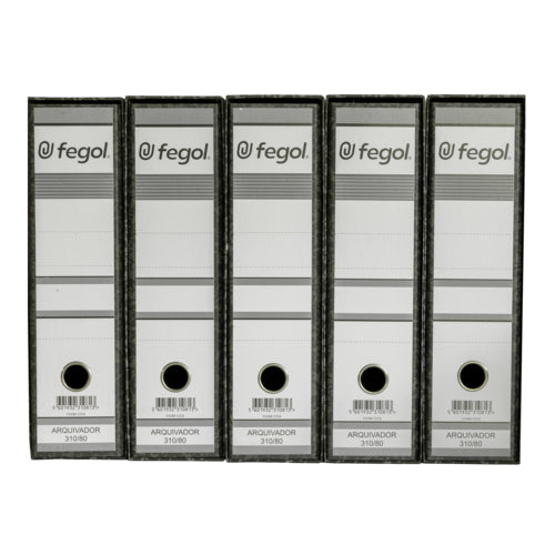 PASTA DE ARQUIVO COM CAIXA FEGOL A4 L80 FIBRA NUVEM