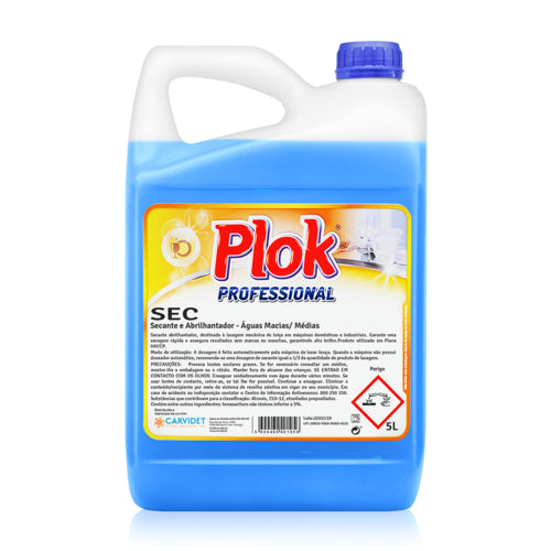 Secante brilhantador para máquina de loiça automática Pinto & Coelho, frasco de 5 litros, produto de limpeza eficiente.