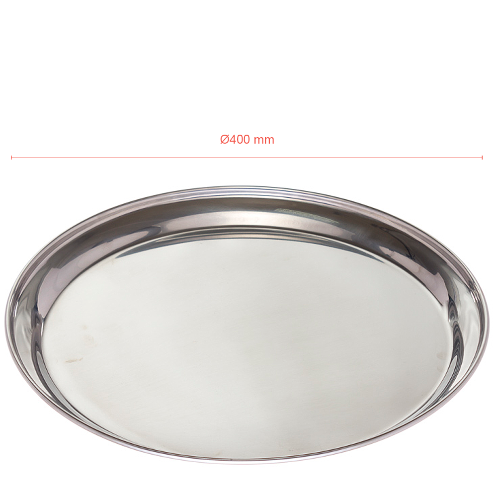 BANDEJA INOX REDONDA 40CM