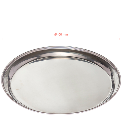 BANDEJA INOX REDONDA 40CM