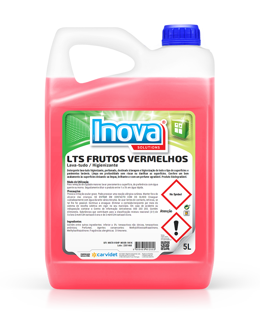 LTS Frutos Vermelhos – Lava Tudo / Higienizante - 5L