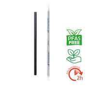 PALHINHA RETA DE PAPEL PRETA BIO 0,8X20CM (EMBALAGEM INDIVIDUAL)