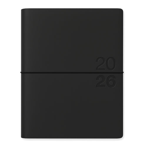 Agenda 2026 Diária Secretária Papiro Horizon B12 12x16,5cm Preto