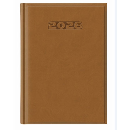 Agenda 2026 Diária Secretária Papiro Tucson A21 15x21cm Castanha