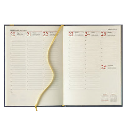 Agenda 2026 Semanal Secretária Papiro Barcelona A24 17x24cm Azul