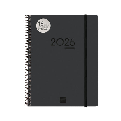 Agenda 2025/2026 Semanal Finocam Ikon 16 Meses E10 155x212mm Preta