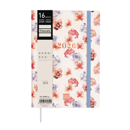Agenda 2025/2026 Semanal Finocam Dotted 16 Meses Y10 140x204mm Bloom