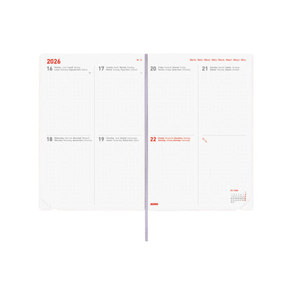 Agenda 2025/2026 Semanal Finocam Dotted 16 Meses Y10 140x204mm Bloom