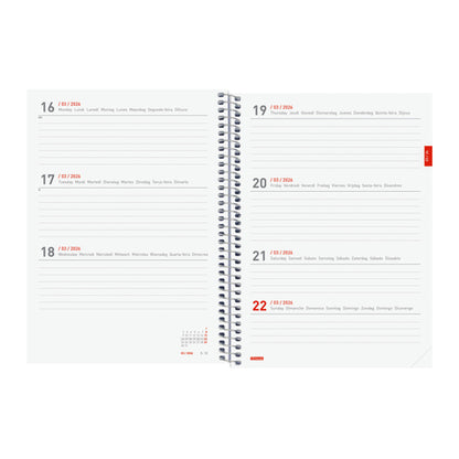 Agenda 2025/2026 Semanal Finocam Espiral 18 Meses E10 155x212mm Pretty