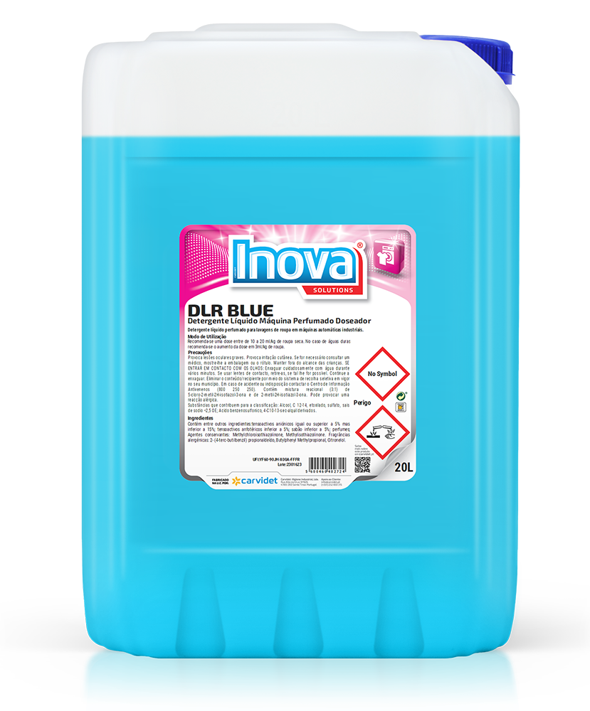 DLR Blue - Detergente Líquido Máquina BLUE Perfumado Doseador - 20L