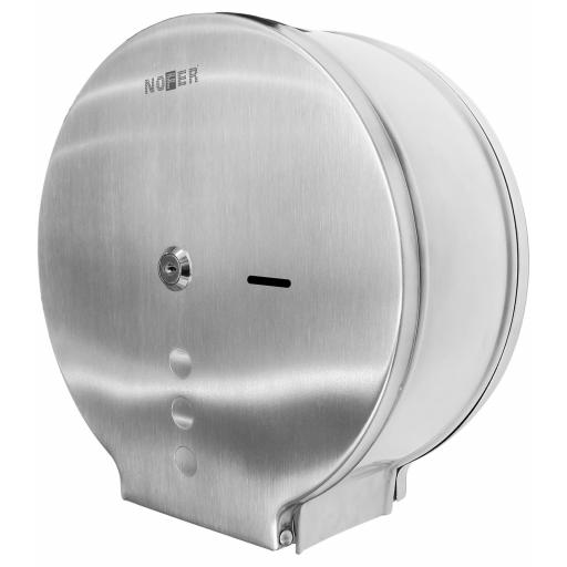 Porta-rolos industrial inox satinado com fechadura NOFER 05006.S