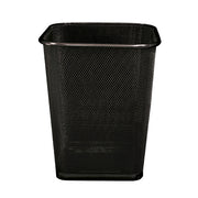 CESTO PAPÉIS INÚTEIS FEGOL METAL REDE PRETO