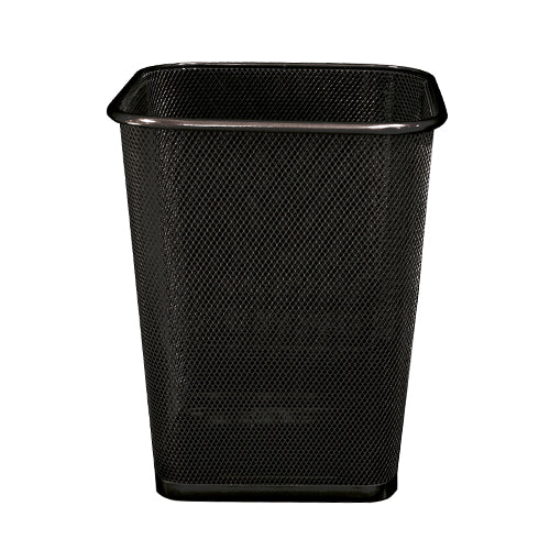 CESTO PAPÉIS INÚTEIS FEGOL METAL REDE PRETO
