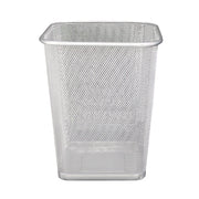 CESTO PAPÉIS INÚTEIS FEGOL METAL REDE PRATA