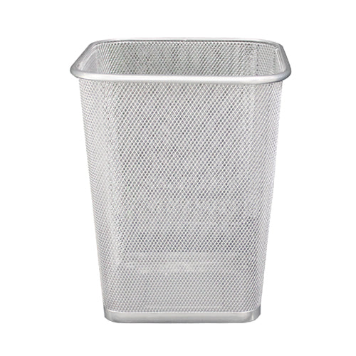 CESTO PAPÉIS INÚTEIS FEGOL METAL REDE PRATA