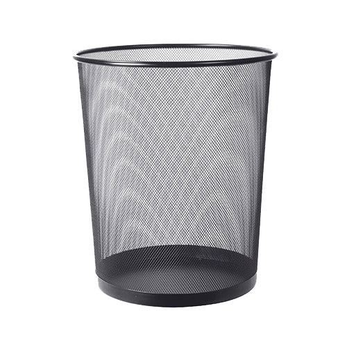 CESTO PAPÉIS INÚTEIS ECON METAL REDE PRETO