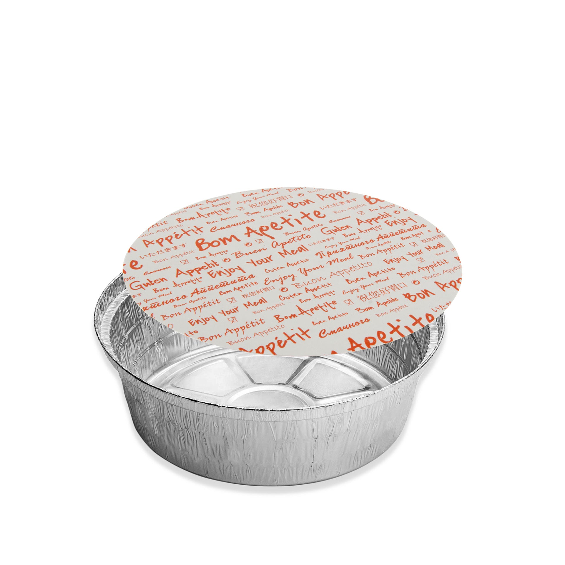 FORMA DE ALUMÍNIO REDONDA COM TAMPA EM08 780ml