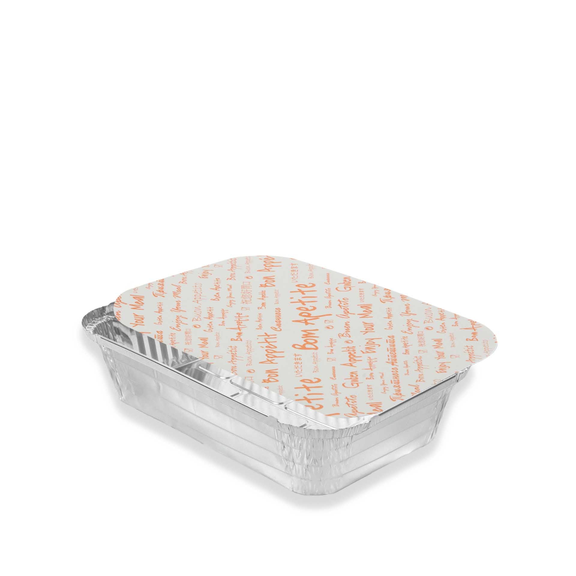 FORMA DE ALUMÍNIO RETANGULAR COM TAMPA EM09 450ml