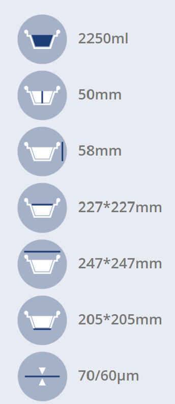 FORMA DE ALUMÍNIO QUADRADA COM TAMPA EM17/F 2250ml
