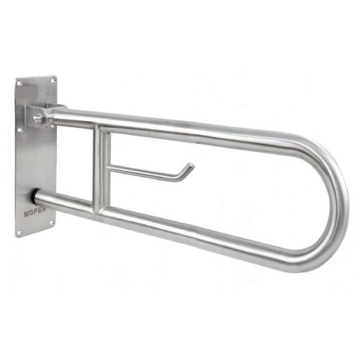 Barra de apoio rebatível inox satinado 600 mm NOFER 15051.60.S