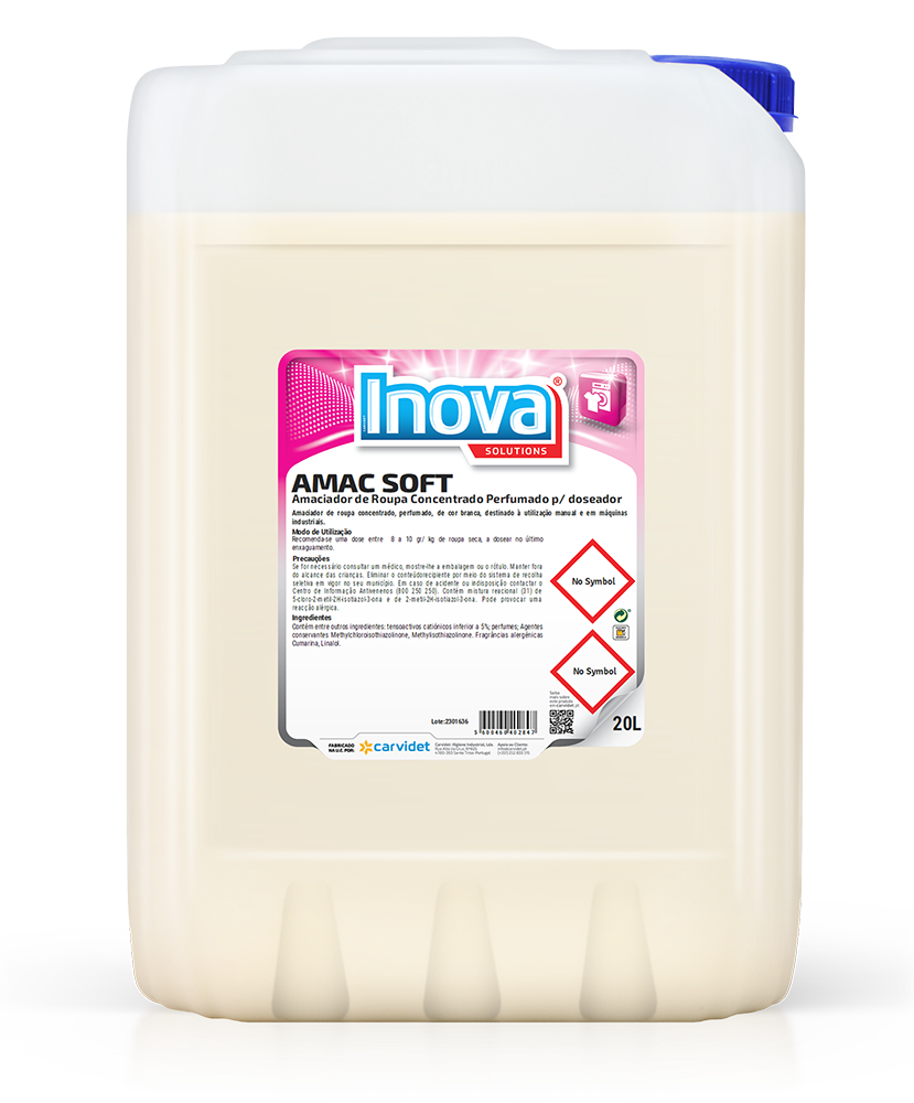 Amaciador Roupa SOFT Concentrado Perfumado Doseador - 20L