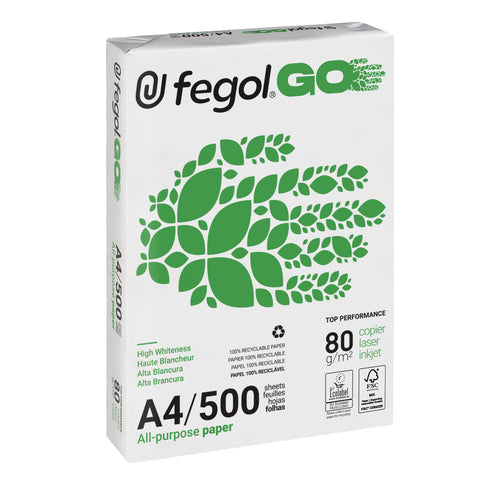 Resma Papel Fotocópia A4 80gr Fegol GO Branco
