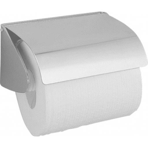 Porta-rolos individual inox satinado com tampa NOFER 05013.S