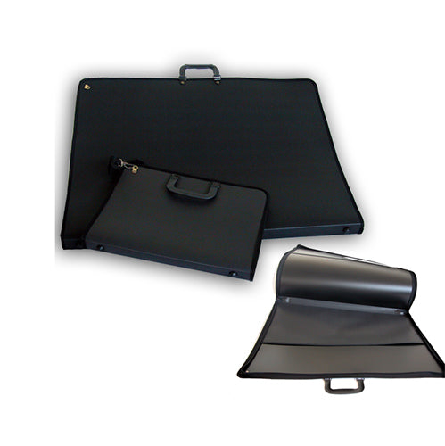 PASTA PORTA-DESENHOS A2 COM PEGA E FECHO PRETA EM PP