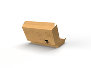 Caixa americana kraft Guillin de 750 ml, resistente e ideal para embalagens, com acabamento em papel kraft natural.
