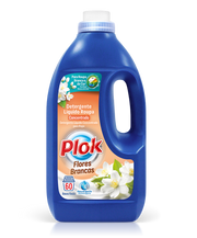 Detergente líquido Pinto & Coelho para roupas com aroma de flores brancas, embalagem de 3 litros.