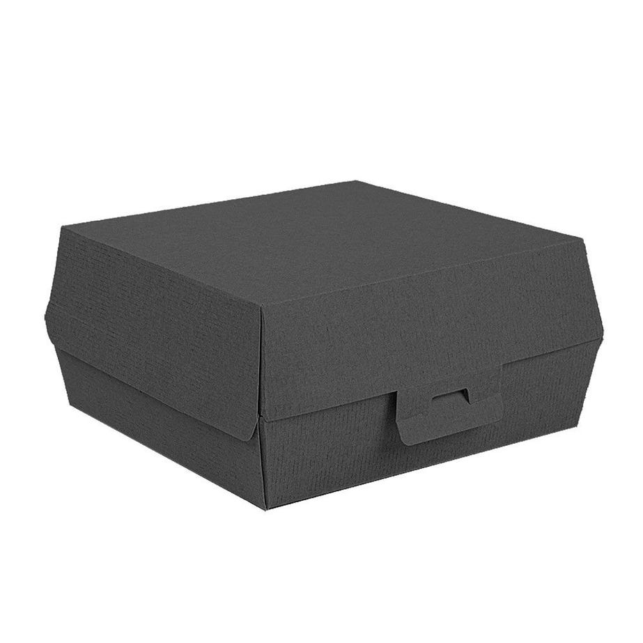 Conchas hambúrguer THEPACK 14,2x13,7x6,1 cm (l) preto cartão nano-micro