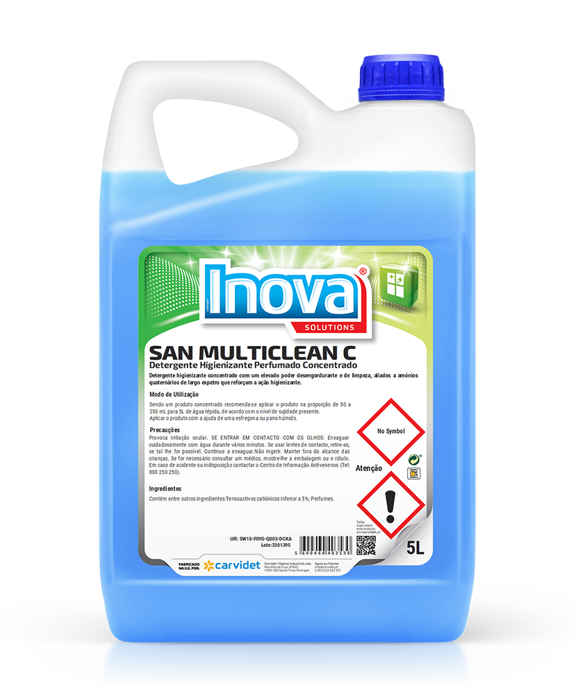 SAN MULTICLEAN C – Detergente Higienizante Perfumado Concentrado 5L