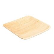 Prato Quadrado Areca Natural - 25un. - Medida 15x15x1.5
